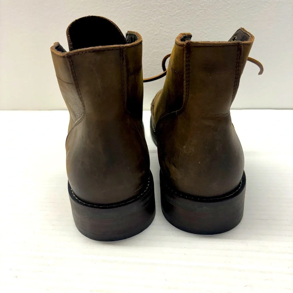 NEW Rhodes Footwear Portland Boot Leather Brown Men’s Sz 9.5